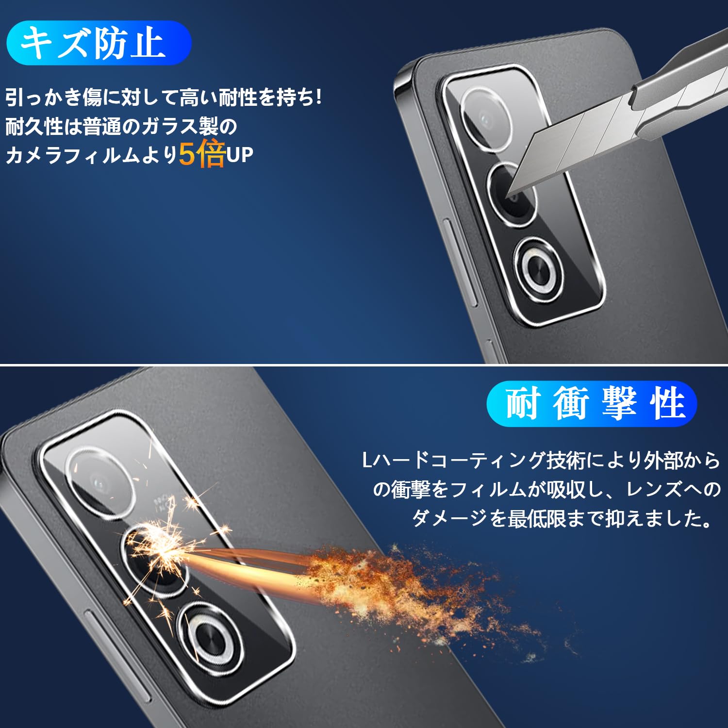 Amazon.co.jp: 【2枚セット】 対応 OPPO A3 5G カメラフィルム レンズ